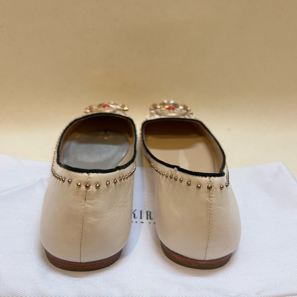 Ivy Kirzhner White Flats with Embellishments - Picture 3 of 5